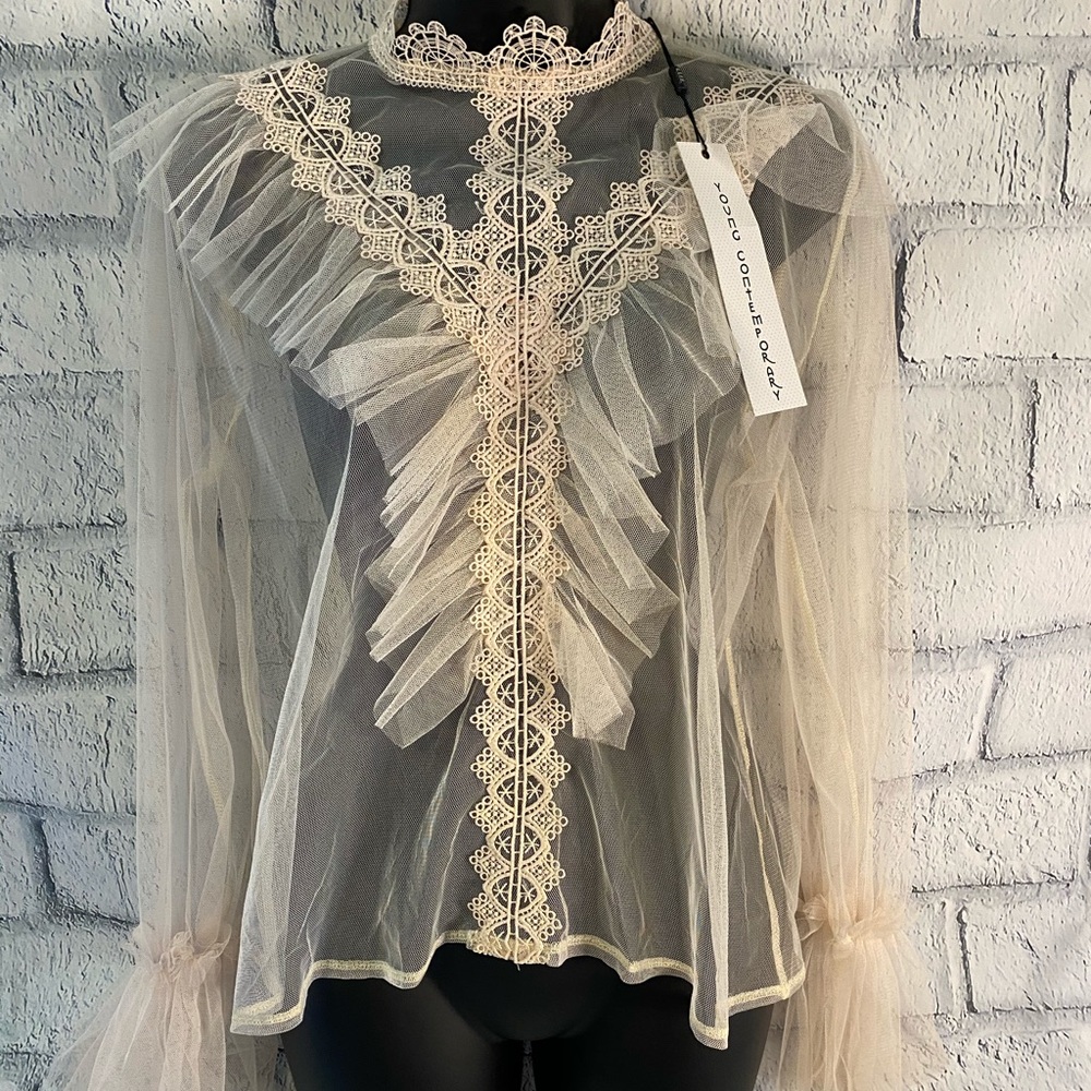 Ladies sheer shirt size XL
